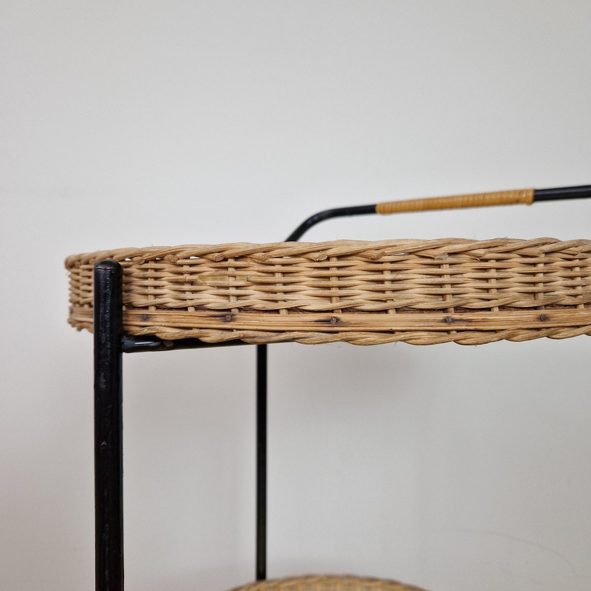 Tripod Tea Trolley with Removable Yellow Trays, Germany, 1960s