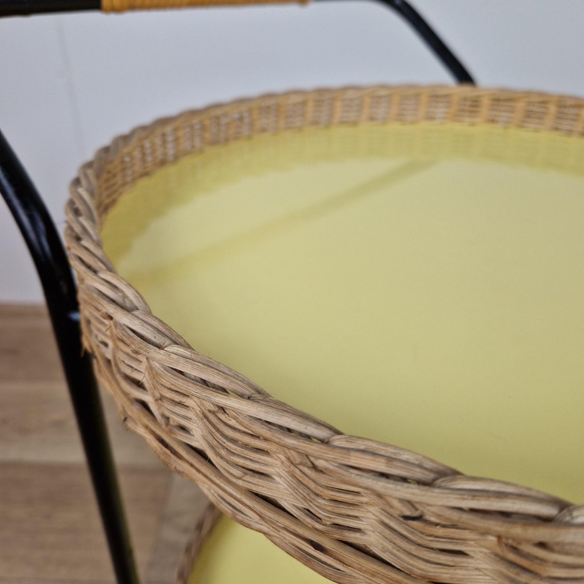 Tripod Tea Trolley with Removable Yellow Trays, Germany, 1960s