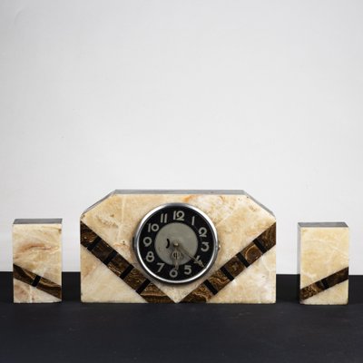 Triptych Clock in Marble-RAQ-1820395