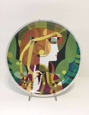 Triptych Dish by Gianmaria Ciferri for Edizioni d'Arte Della Galleria Ventitre, 1970s-YNQ-593625