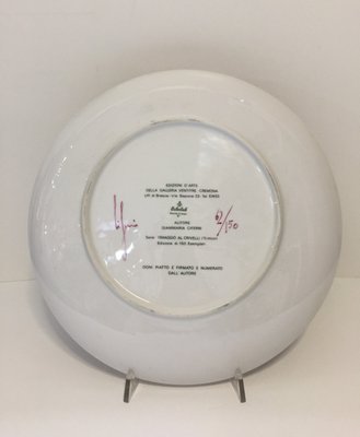 Triptych Dish by Gianmaria Ciferri for Edizioni d'Arte Della Galleria Ventitre, 1970s-YNQ-593625