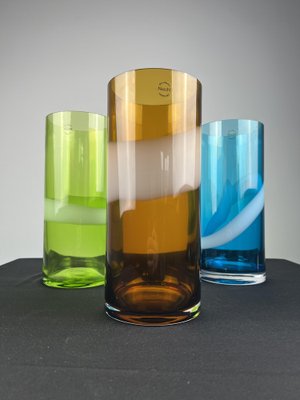 Tris Vases in Murano Glass by Carlo Nason, Set of 3-QRT-1790966