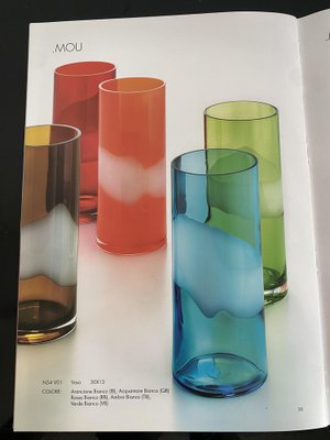 Tris Vases in Murano Glass by Carlo Nason, Set of 3-QRT-1790966