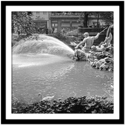 Tritons Fountain at Koenigsallee Avenue Duesseldorf, Germany 1937-DYV-995280