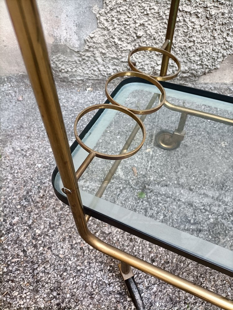 Trolley in Brass Iron & Glass Tops, 1960s