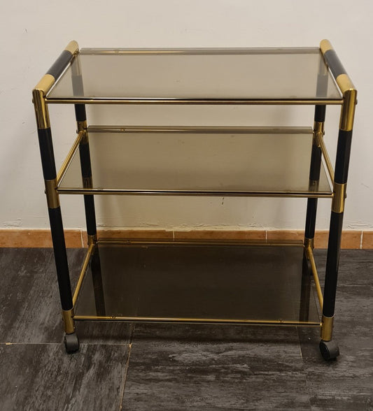 Trolley in Wood and Brass by Tommaso Barbi