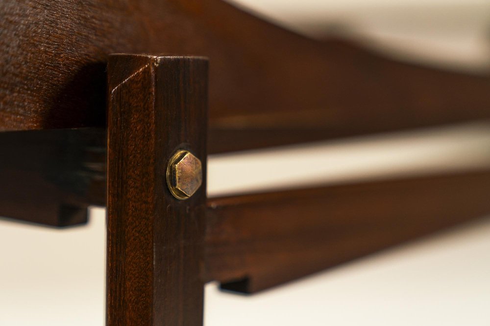 Trolley in Wood Finished with Mahogany Veneer, Italy, 1960s