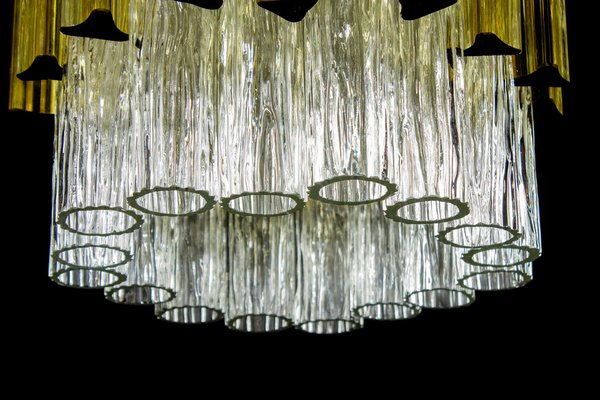 Tronchi and Gold Triedi Chandelier or Lantern from Venini, Murano, 1960s-MBH-1032616