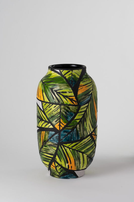 Tropical Vase with Leaves by Alvino Bagni for Nuove Forme SRL