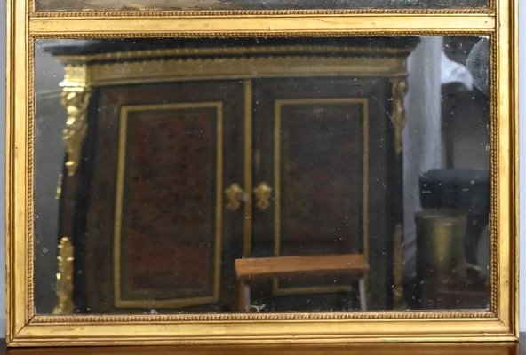 Trumeau Mirror in Gilded Wood, Late 19th Century-RVK-1701961