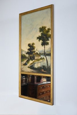 Trumeau Mirror in Gilded Wood, Late 19th Century-RVK-1701961