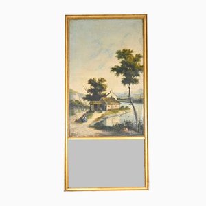 Trumeau Mirror in Gilded Wood, Late 19th Century-RVK-1701961