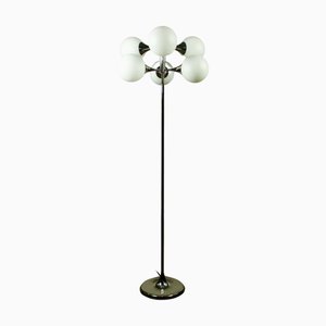 Trumpet Glass Ball Floor Lamp, 1970s-FUP-801874