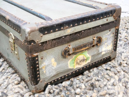 Trunk in Hammered Sheet Metal, 1950s-QFD-1031148