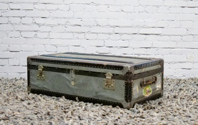 Trunk in Hammered Sheet Metal, 1950s-QFD-1031148