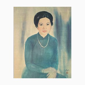 Truong Thi Thinh, Femme au collier de perles, 1970, Screen Print-FMZ-1381027