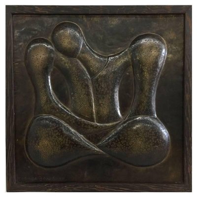 Tshibanda Bondo, African Art, Relief in Brass-UCH-1224763