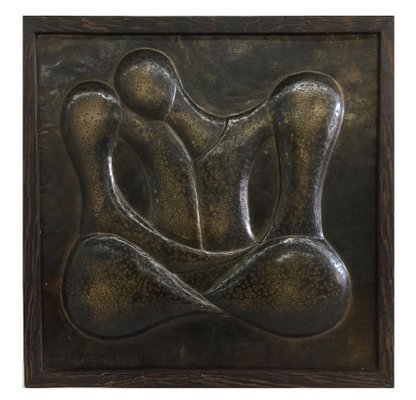 Tshibanda Bondo, African Art, Relief in Brass-UCH-1224763