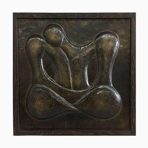 Tshibanda Bondo, African Art, Relief in Brass-UCH-1224763