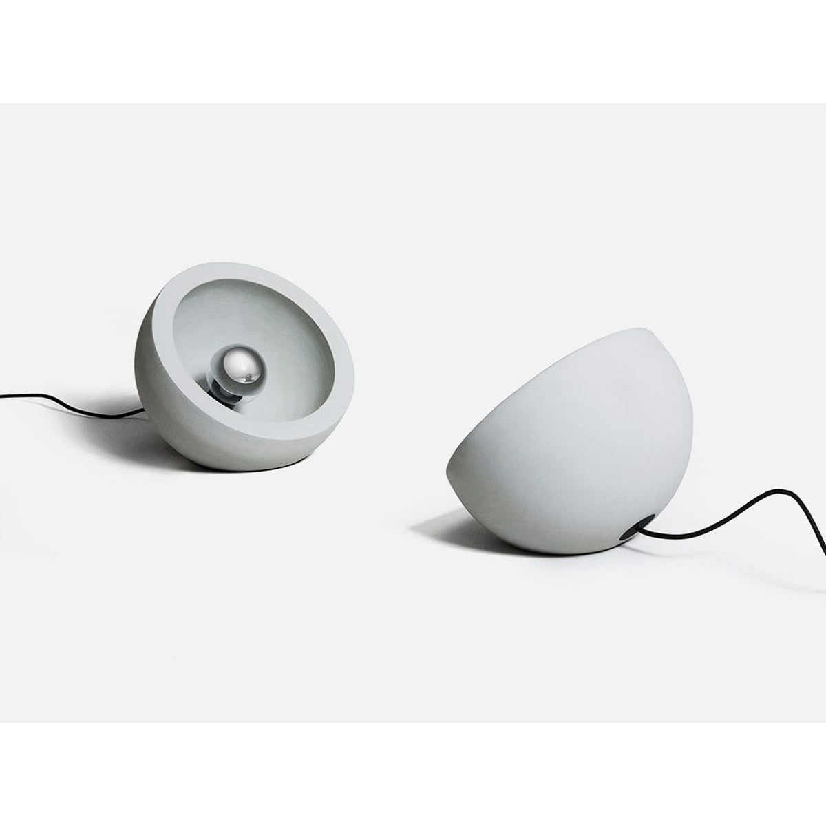 Tsuki - Led Marble Floor Lamp by De Padova #Light Grey Concrete