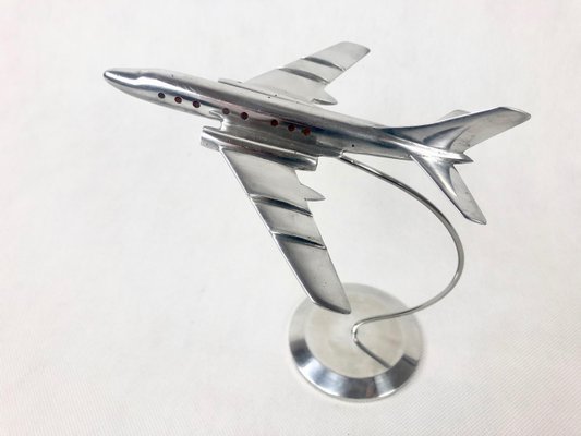 TU-124 Plane Statuette, Poland, 1950s-ZCY-1376088