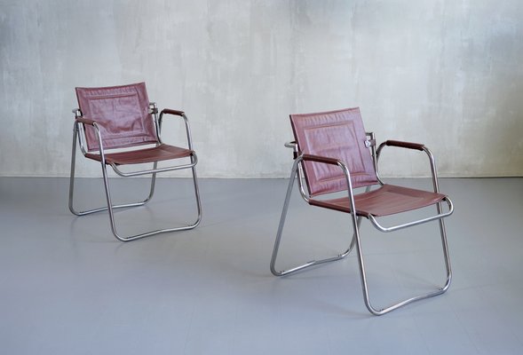 Tubauto Armchairs by Jacques Hitier, France, 1950, Set of 2-FQ-1422959