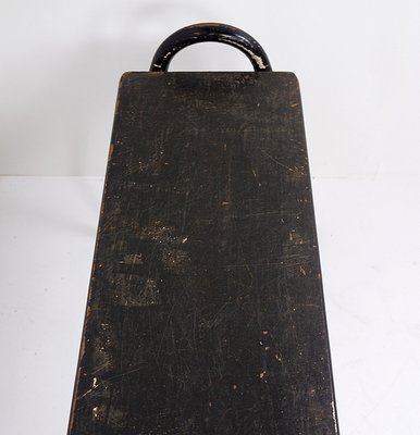 Tubax Black Wood and Metal Bench, 1950s-NYF-2019073