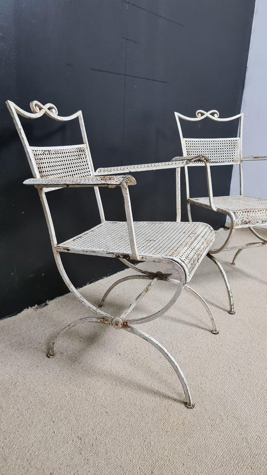 Tube Armchairs attributed to Mathieu Matégot, 1950s, Set of 2