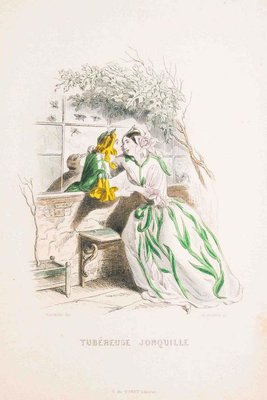 Tubéreuse Jonquille - Les Fleurs Animées Vol.I - Litho by J.J. Grandville - 1847 1847-ZCI-757162