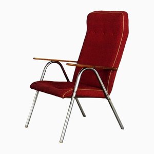 Tubular Lounge Chair in Leatherette-JUN-1342239