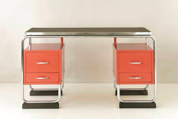 Tubular Steel Desk, Germany, 1950s-LOB-999593