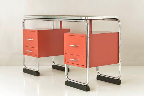 Tubular Steel Desk, Germany, 1950s-LOB-999593