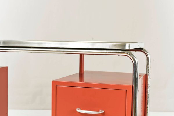 Tubular Steel Desk, Germany, 1950s-LOB-999593