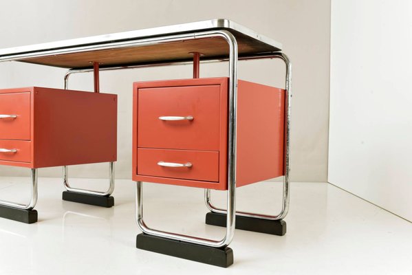 Tubular Steel Desk, Germany, 1950s-LOB-999593