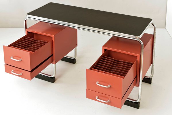 Tubular Steel Desk, Germany, 1950s-LOB-999593