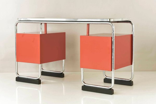 Tubular Steel Desk, Germany, 1950s-LOB-999593