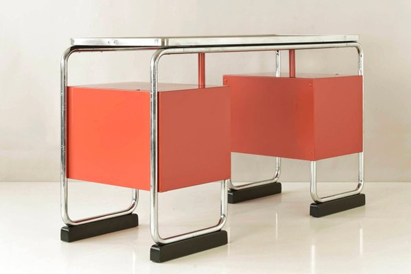 Tubular Steel Desk, Germany, 1950s-LOB-999593