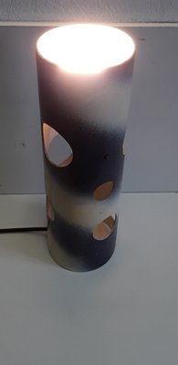 Tubular Table Lamp in Blue & Cream Painted Plastic, 1970s-HOI-1089833