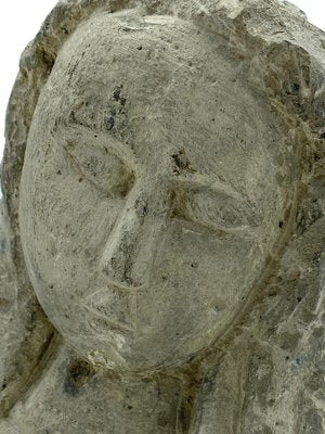 Tufa Woman's Face Sculpture, Italy, 1960s-YUW-1342409