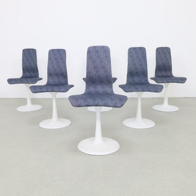 Tulip Base Dining Chairs by Läsko Studioform International, 1970s, Set of 6-RZV-1740266