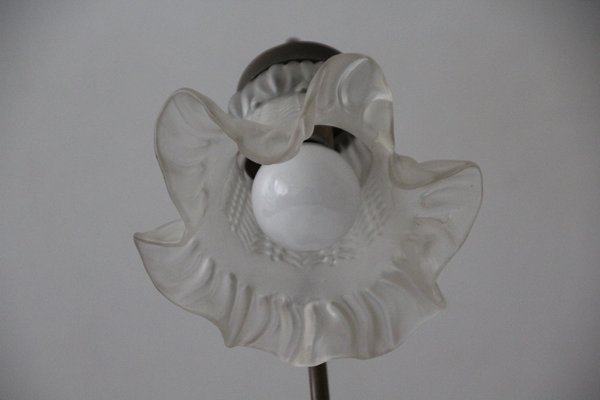 Tulip Glass Lampshade Accent Table Lamp, France, 1970s-NAD-1806404