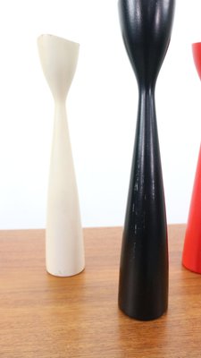 Tulip Shaped Candleholders by BRDR Bonfils, Denmark, 1960s, Set of 3-DT-2026273