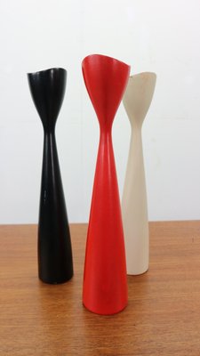 Tulip Shaped Candleholders by BRDR Bonfils, Denmark, 1960s, Set of 3-DT-2026273