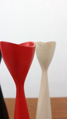 Tulip Shaped Candleholders by BRDR Bonfils, Denmark, 1960s, Set of 3-DT-2026273