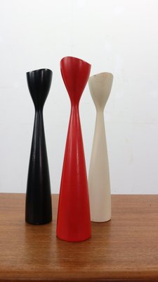 Tulip Shaped Candleholders by BRDR Bonfils, Denmark, 1960s, Set of 3-DT-2026273