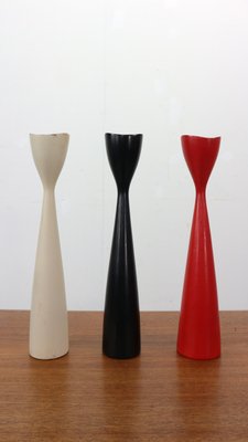 Tulip Shaped Candleholders by BRDR Bonfils, Denmark, 1960s, Set of 3-DT-2026273