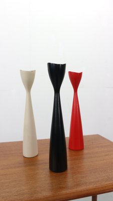 Tulip Shaped Candleholders by BRDR Bonfils, Denmark, 1960s, Set of 3-DT-2026273