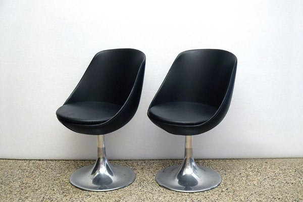 Tulip Swivel Chairs, Italian, 1970s, Set of 4-HS-1384370