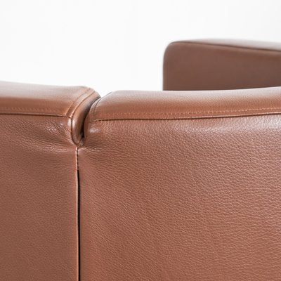 Tulip Swivel Club Chairs in Brown Leather from B&b Italia / C&b Italia, Set of 2-LPQ-1747993