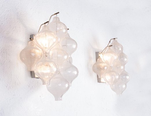 Tulipan Murano Glass Wall Lights by J. T. Kalmar for Kalmar, 1960s, Set of 2-DEK-1168949